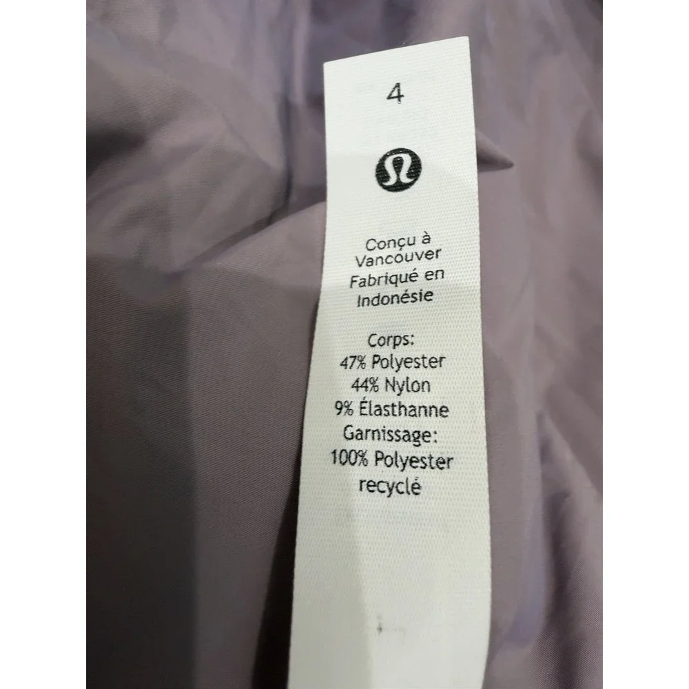 Lululemon Hooded Insulated Wrap Jacket Heathered Light Orbit Women's Size 4